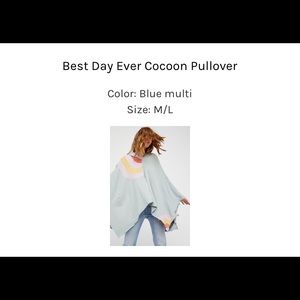 Free People Best Day Ever Cocoon Poncho